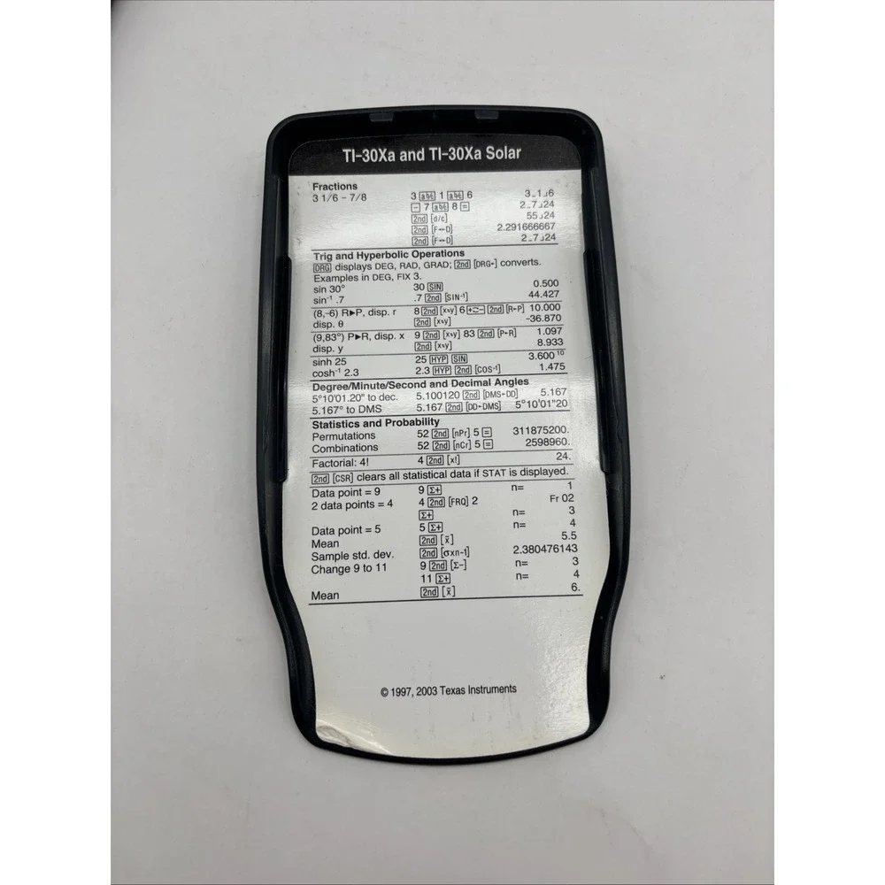 Texas Instruments scientific‎ TI-30XA solar with case & instructions